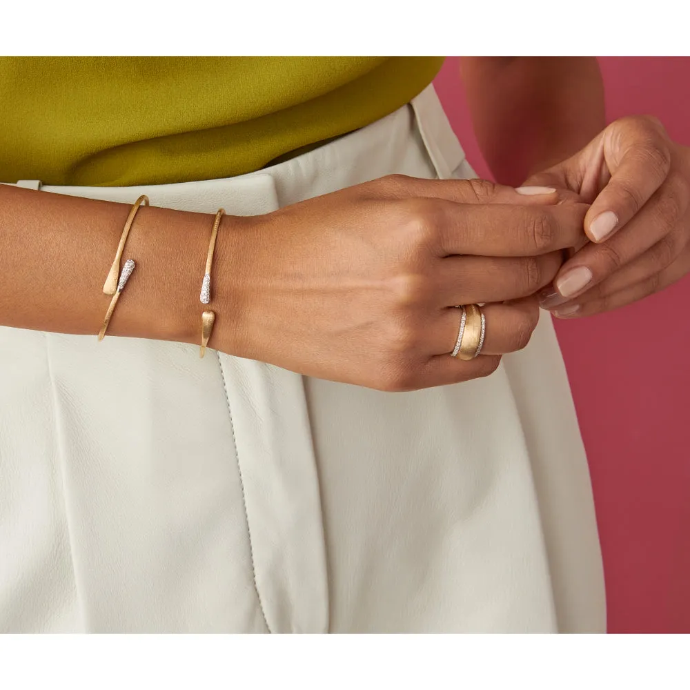 18K Gold Lucia Diamond Kissing Cuff