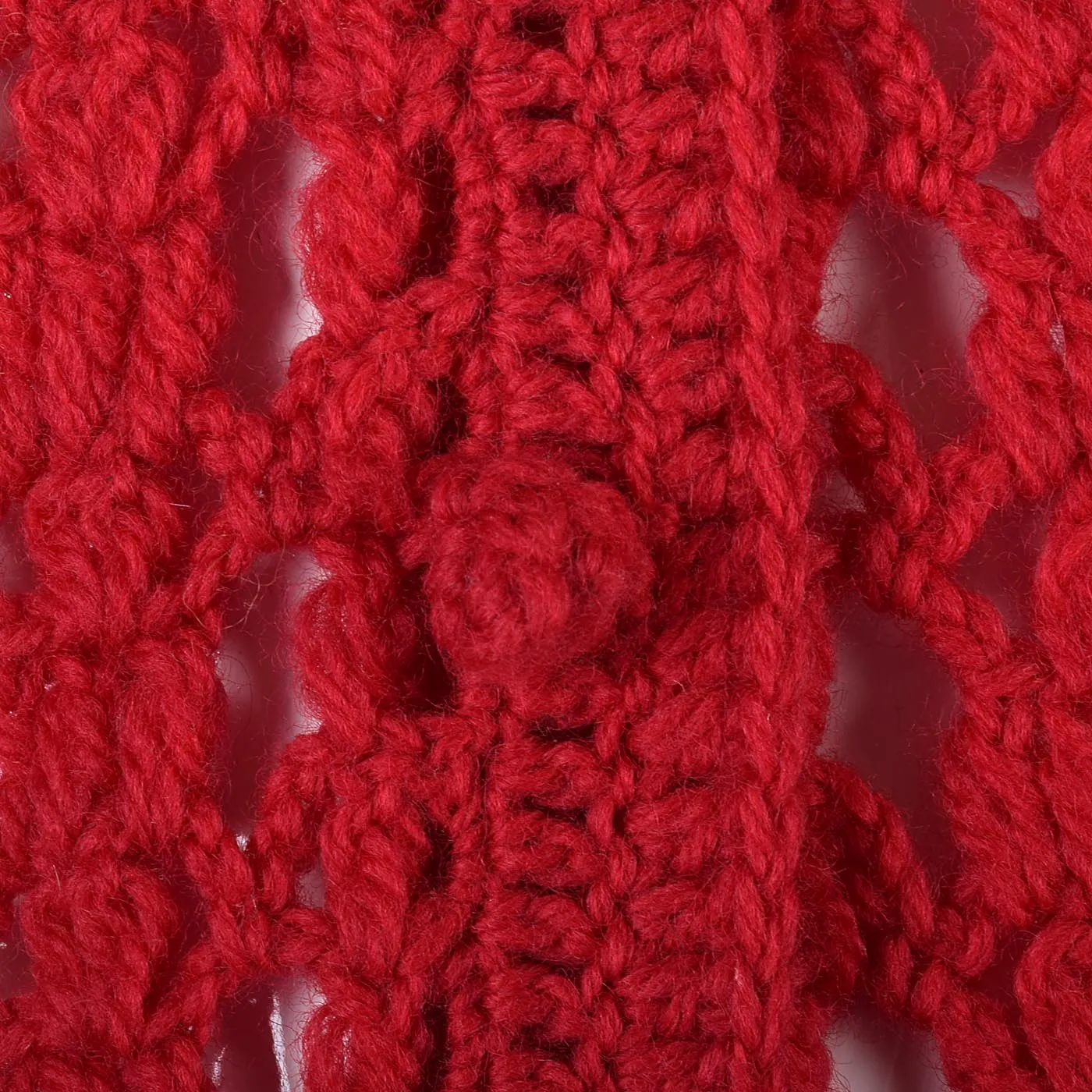 1950s Vibrant Red Open Crochet Cardigan