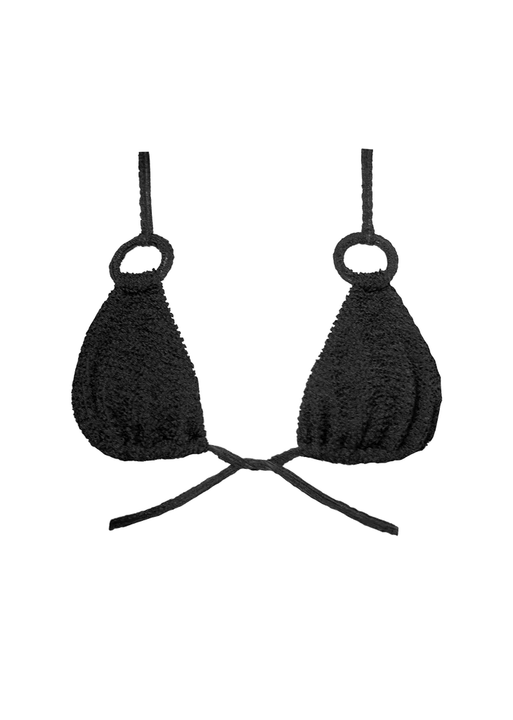 bikini top - saint tropez - black