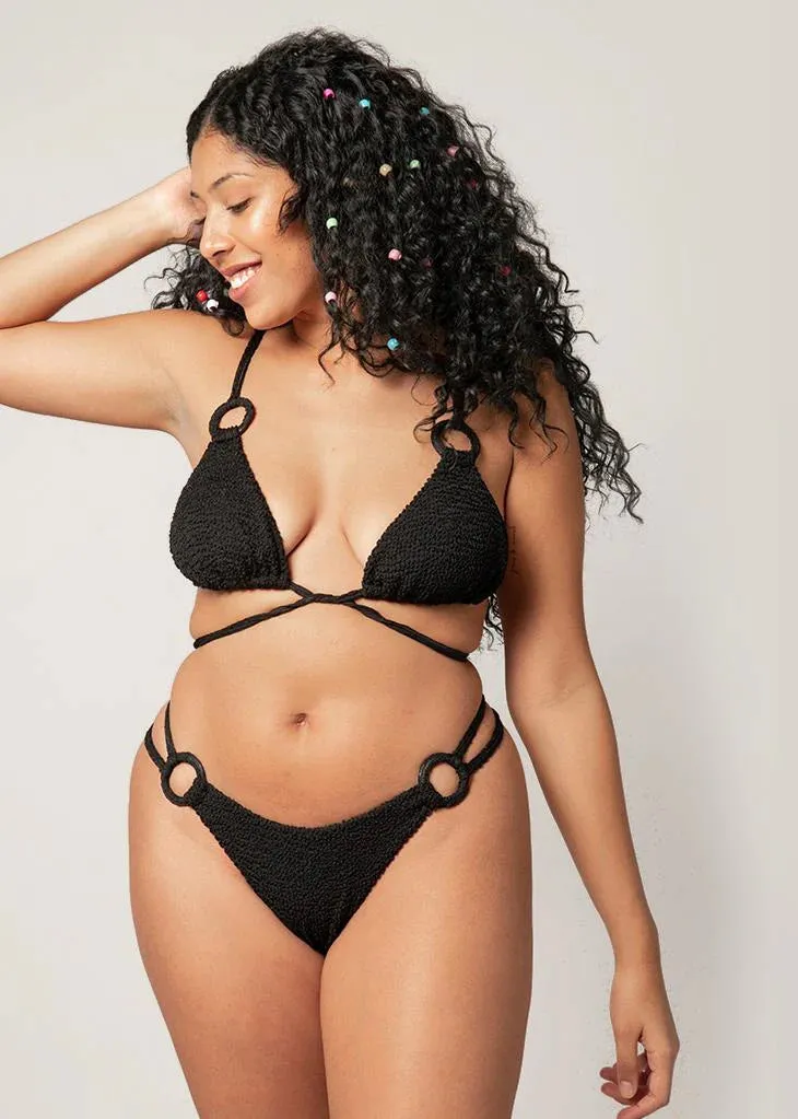 bikini top - saint tropez - black