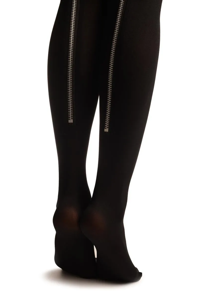 Black With Real Metal Zip
