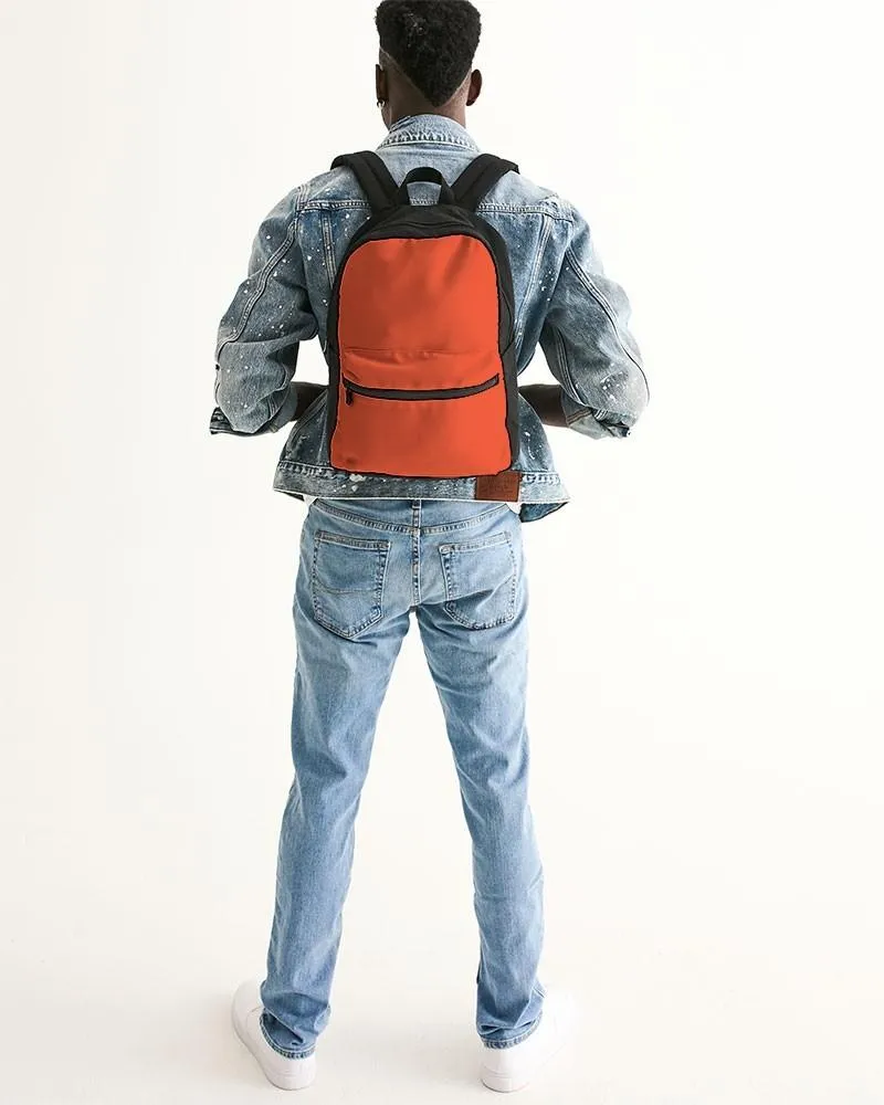 Bright Red Orange Canvas Backpack | Bright Pure Red Orange | C0M88Y100K0