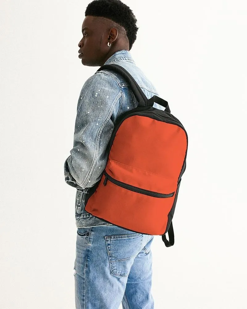 Bright Red Orange Canvas Backpack | Bright Pure Red Orange | C0M88Y100K0
