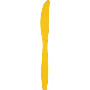 Bulk School Bus Yellow Plastic Knives (288 per Case)