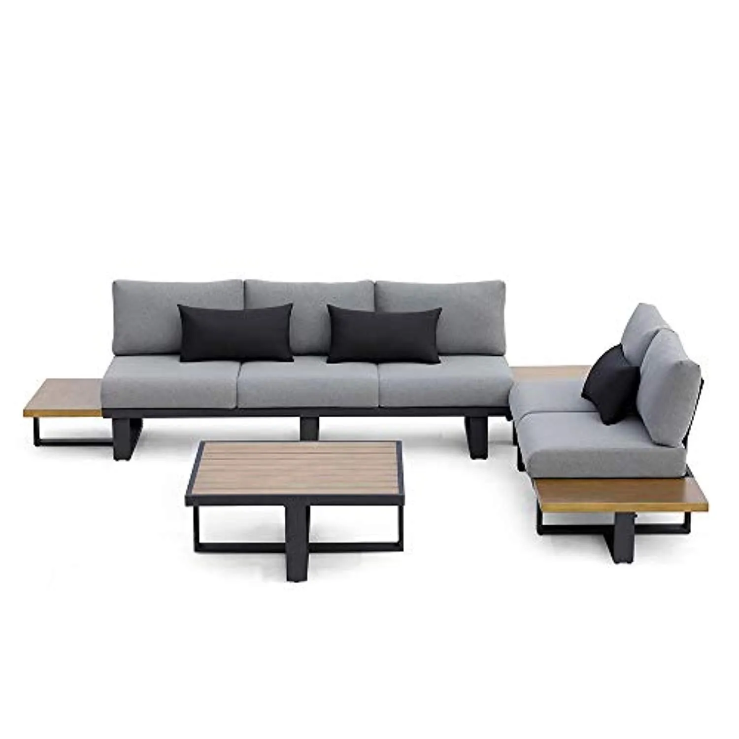 CHIC Decors Platform II Sectional Set, Black