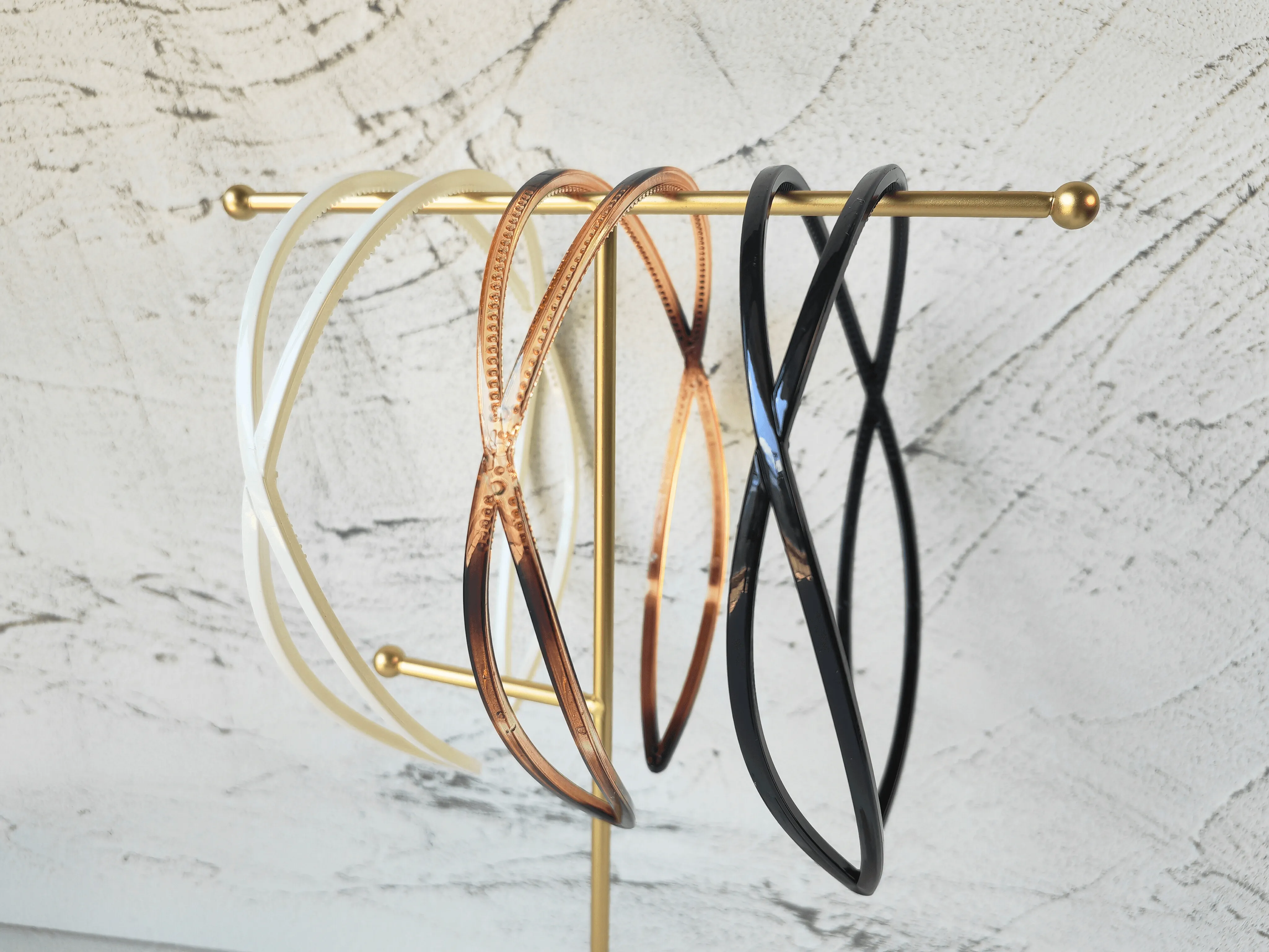 Classic Black Thin Crisscross Headband