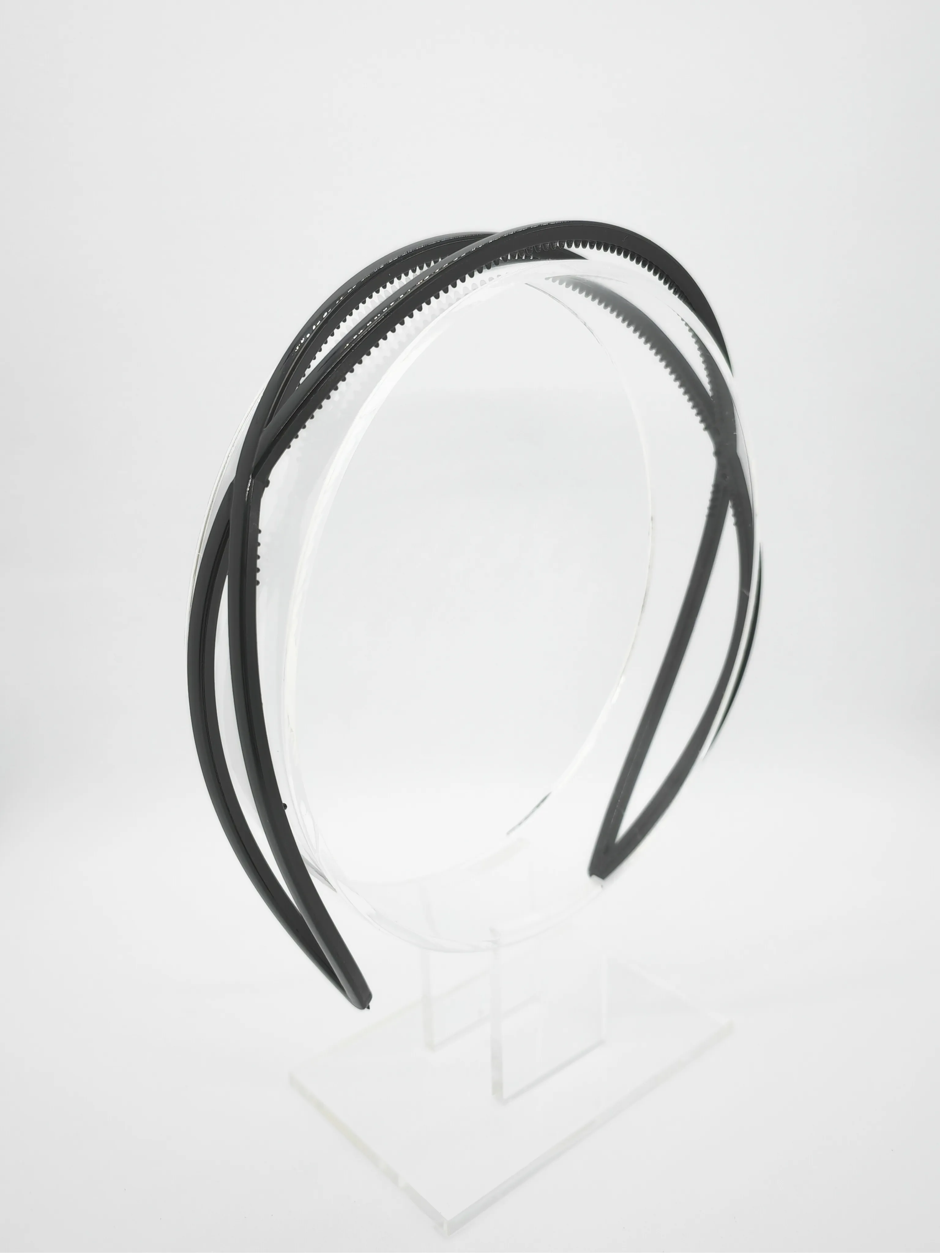 Classic Black Thin Crisscross Headband