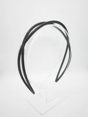 Classic Black Thin Crisscross Headband