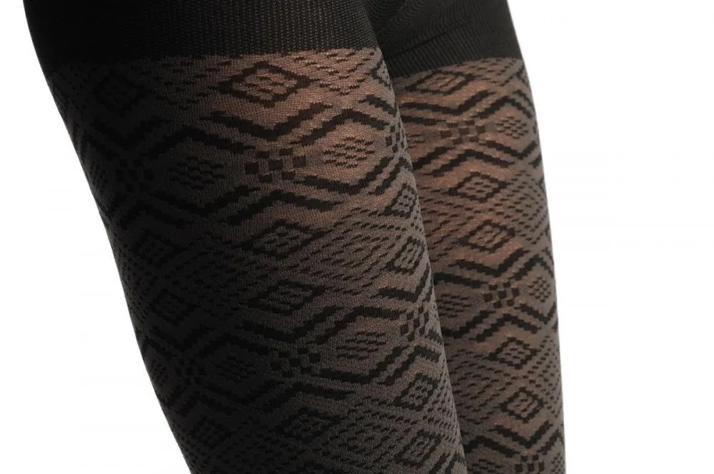 Dark Grey With Black Rombs Winter Warm