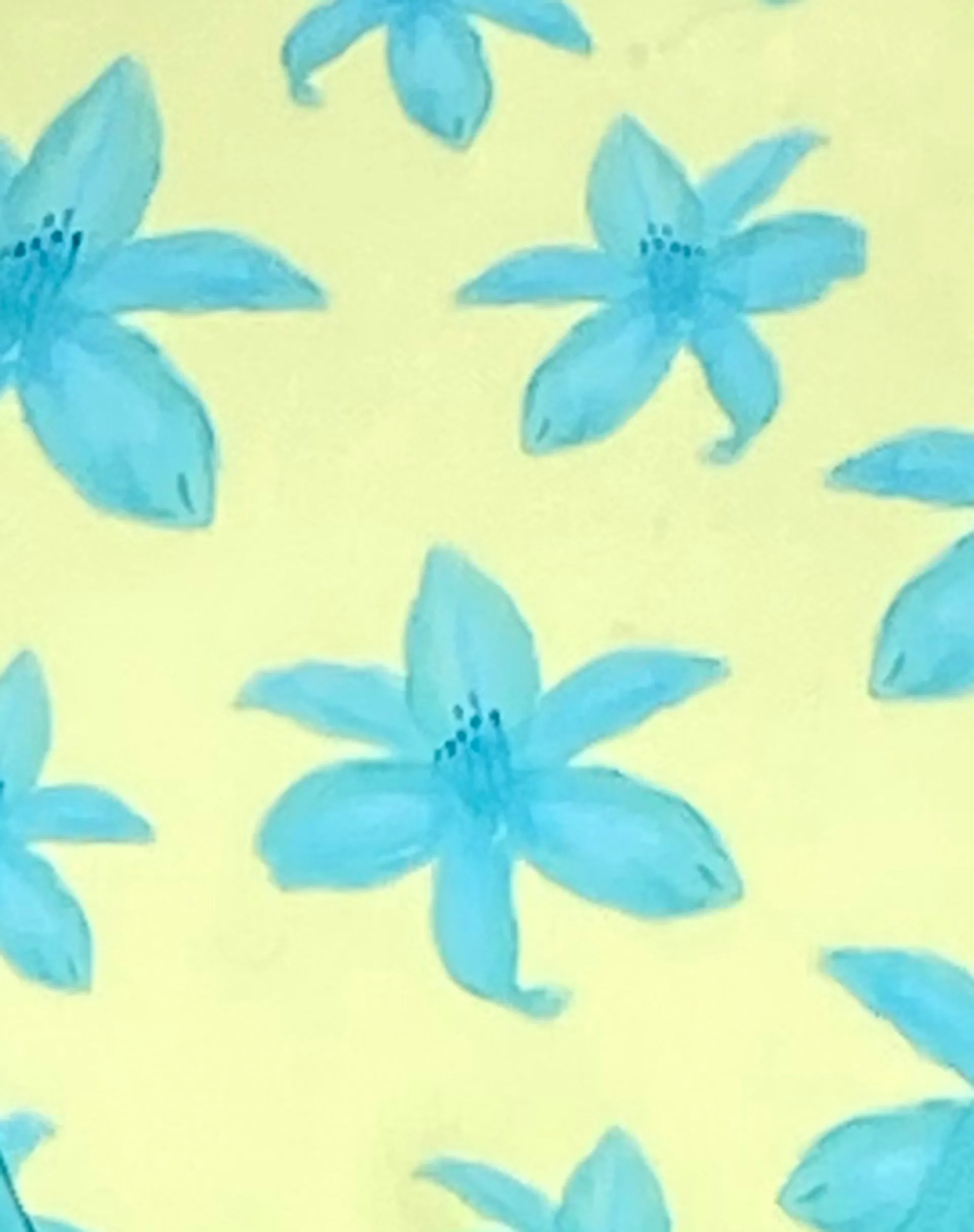 Farida Bikini Bottom in Yellow Painted Flower
