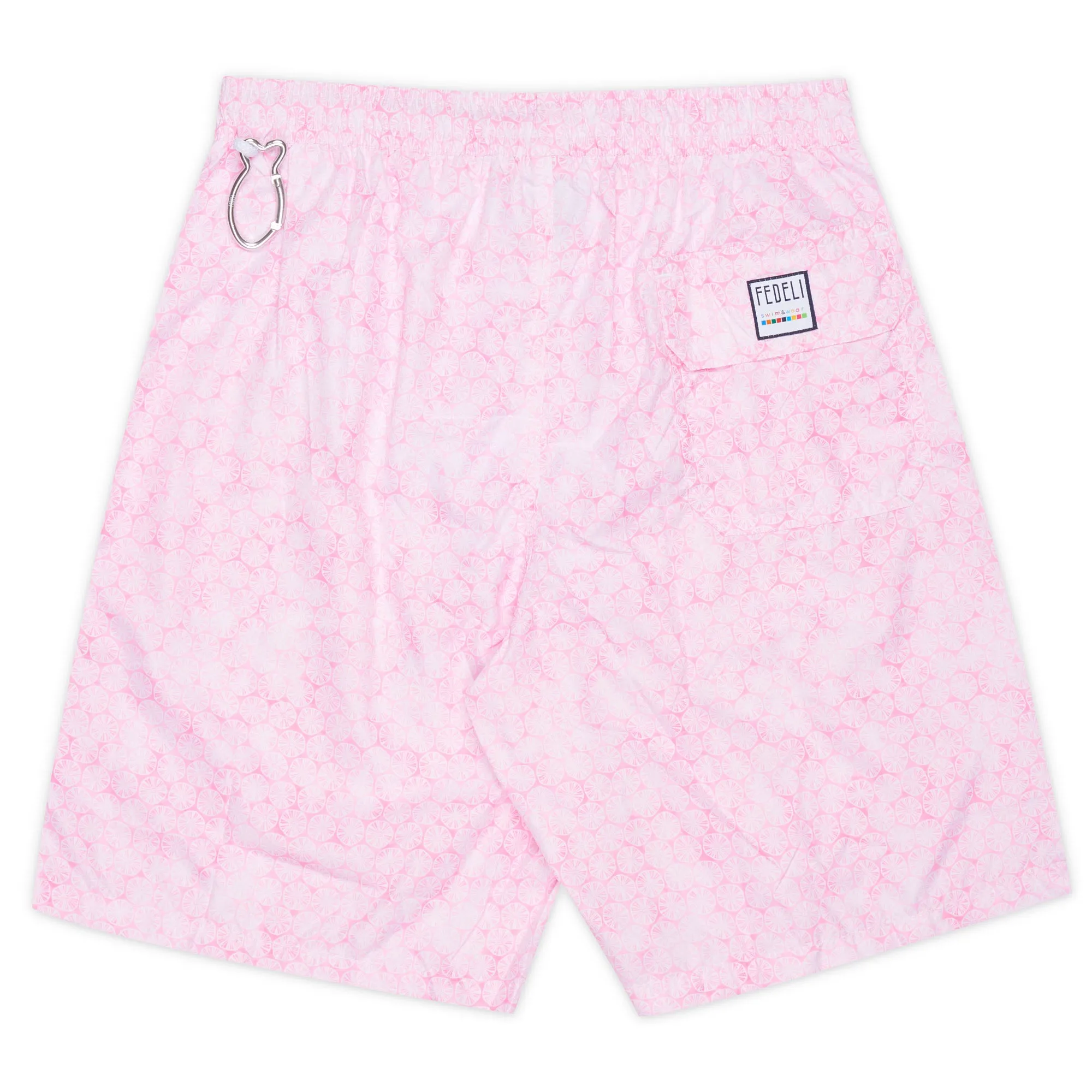 FEDELI Light Pink Circle Print Positano Airstop Swim Shorts Trunks NEW S