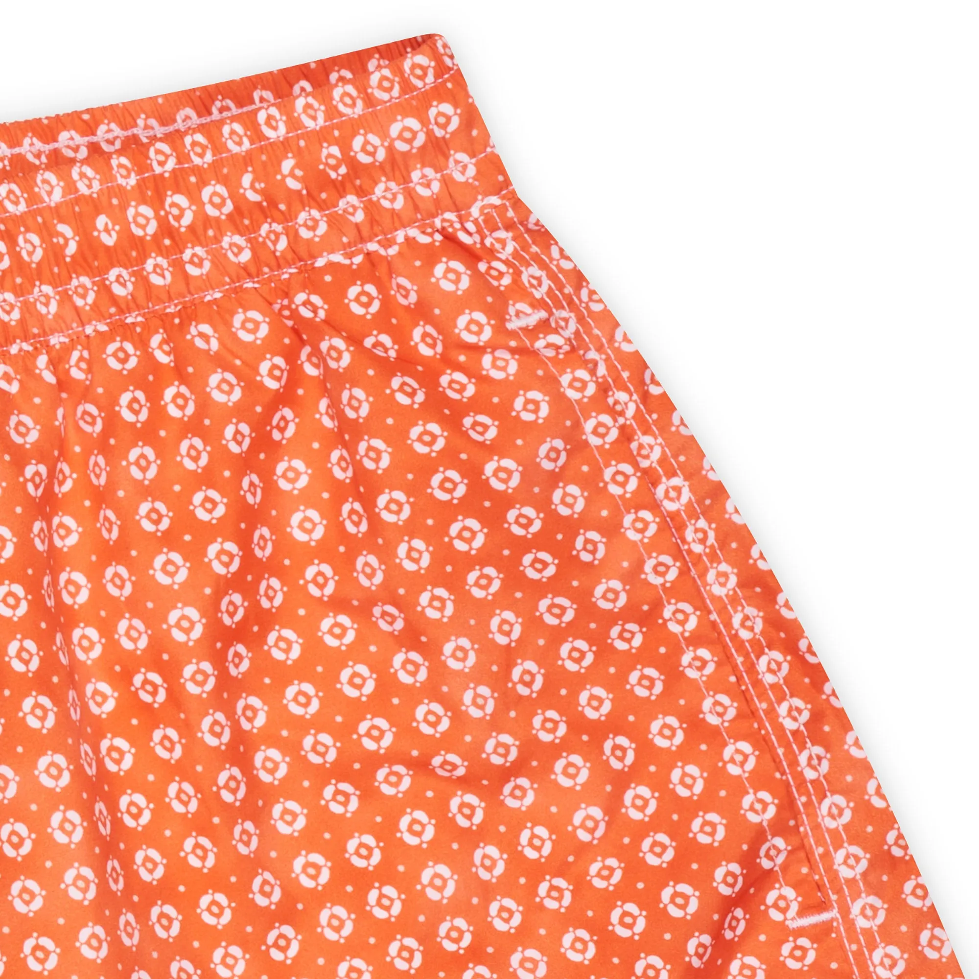 FEDELI Orange Floral Print Maldive Airstop Swim Shorts Trunks NEW