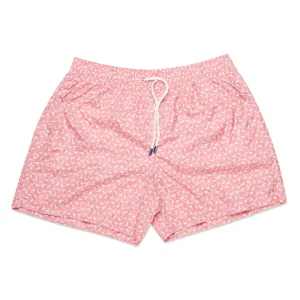 FEDELI Salmon Dolphins Printed Madeira Airstop Swim Shorts Trunks NEW Size 2XL