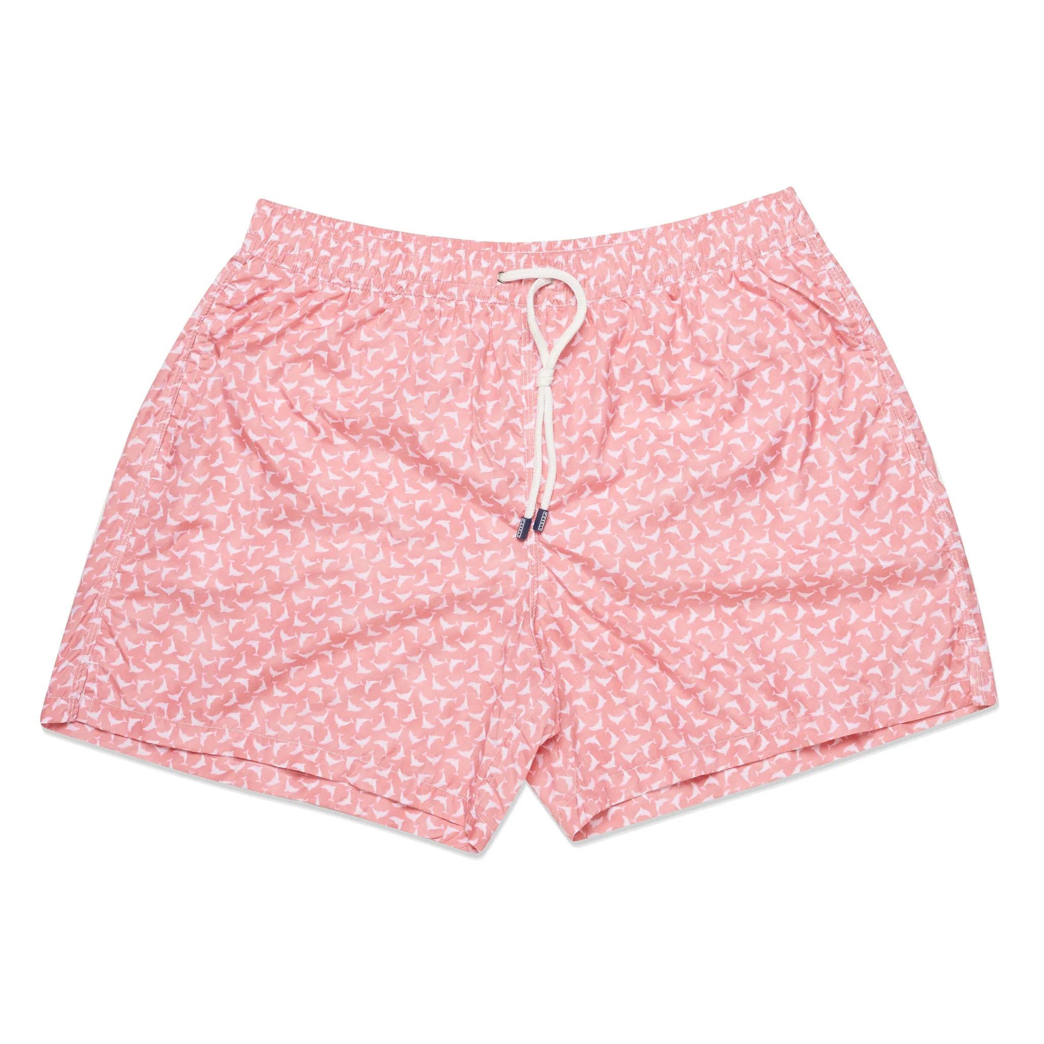 FEDELI Salmon Dolphins Printed Madeira Airstop Swim Shorts Trunks NEW Size 2XL