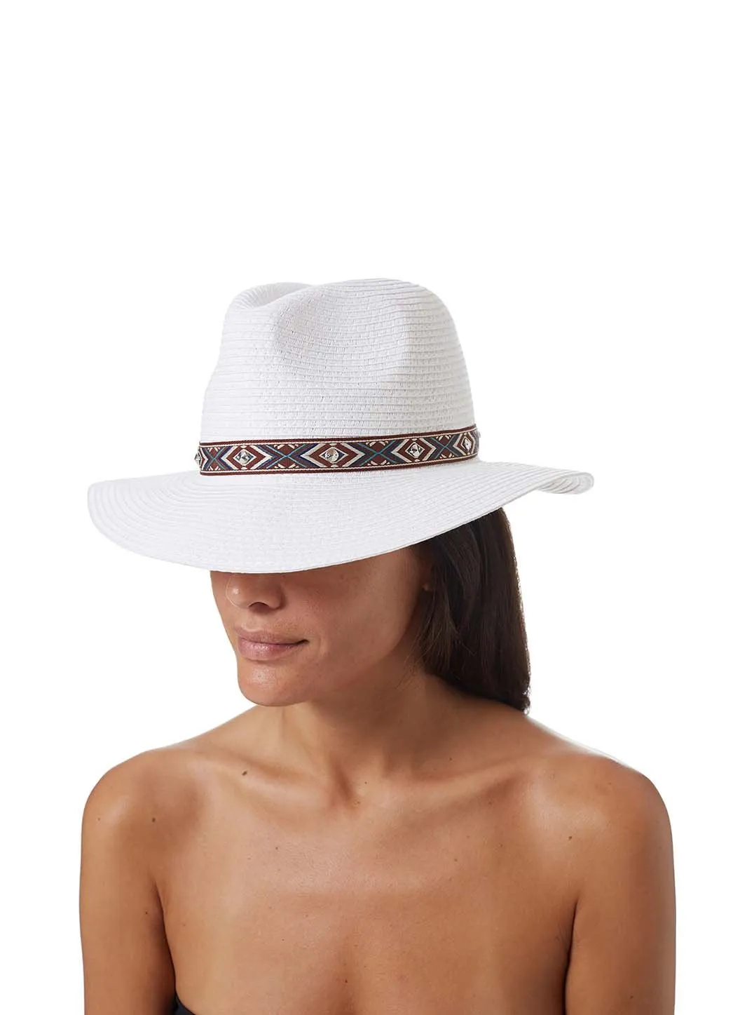 Fedora White/Aztec