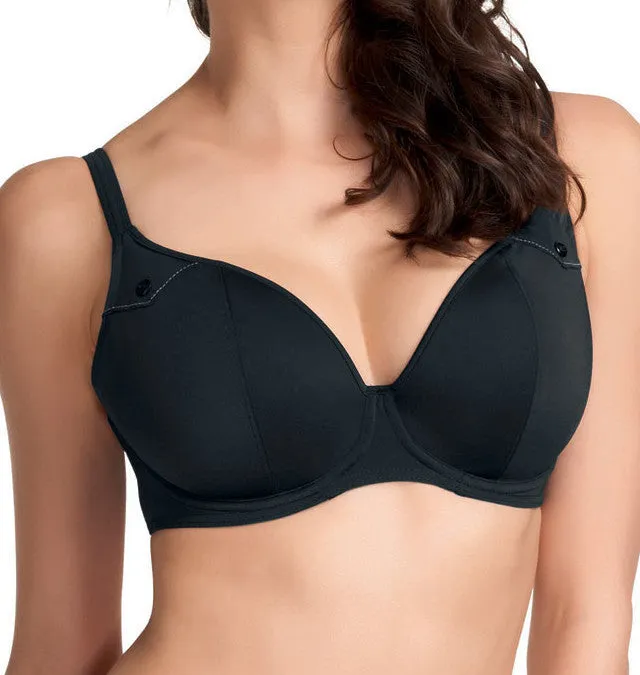 Fever Black Plunge Bikini Top - Freya Swim