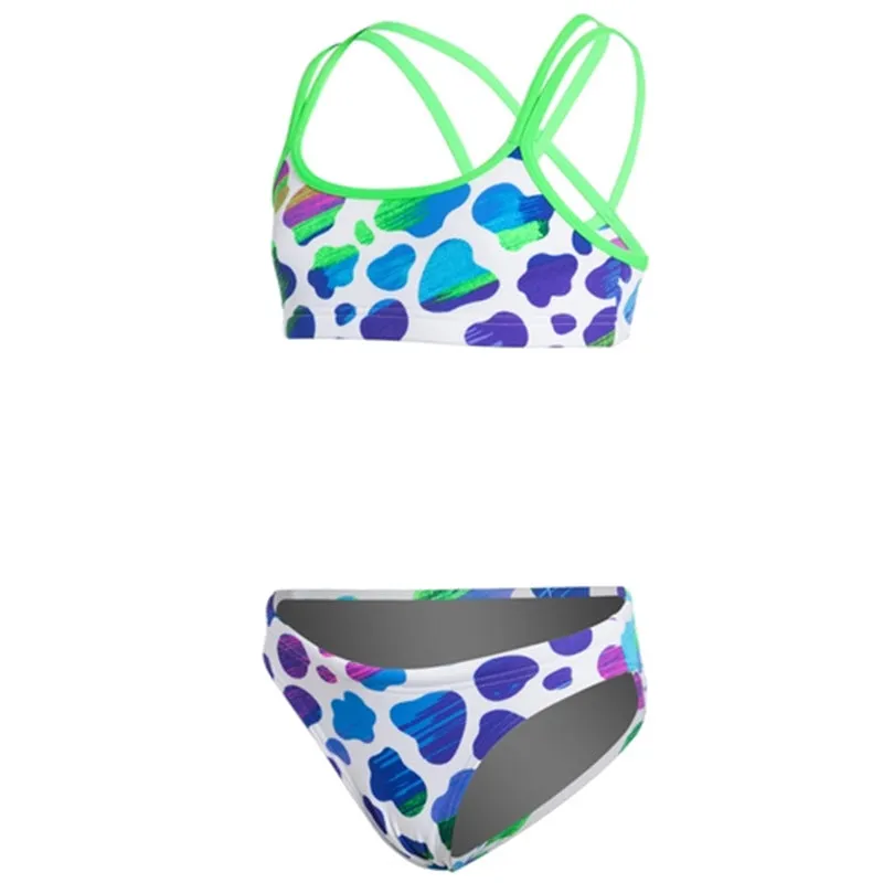 Funkita - Blue Moo - Girls Criss Cross Two Piece
