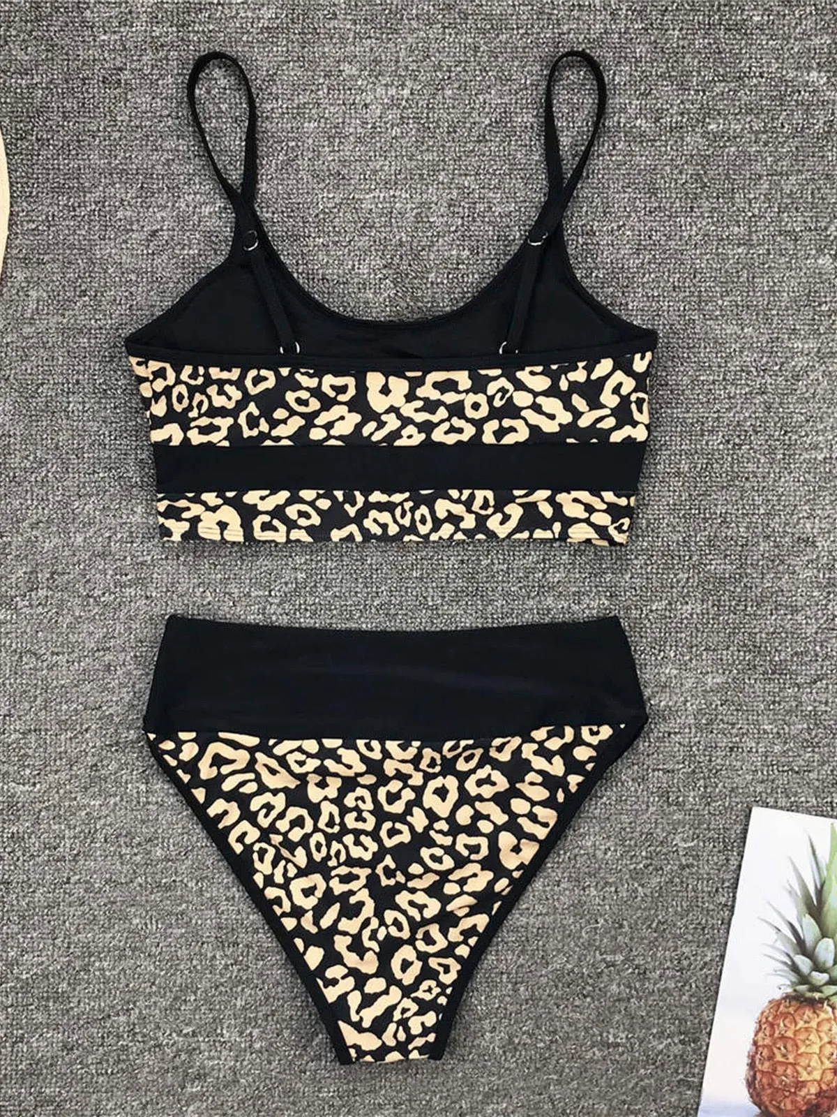 Golden Printed Bikini High Waist Swimsuit 2022 Women Swimwear Two-piece Bikini set Bather Splicing Bathing Suit Swim Wear V1717L