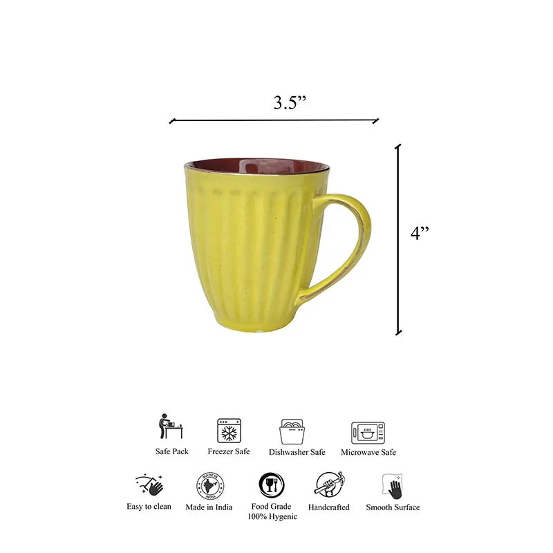 Halta Ceramic Mug (Yellow) - 300 ML