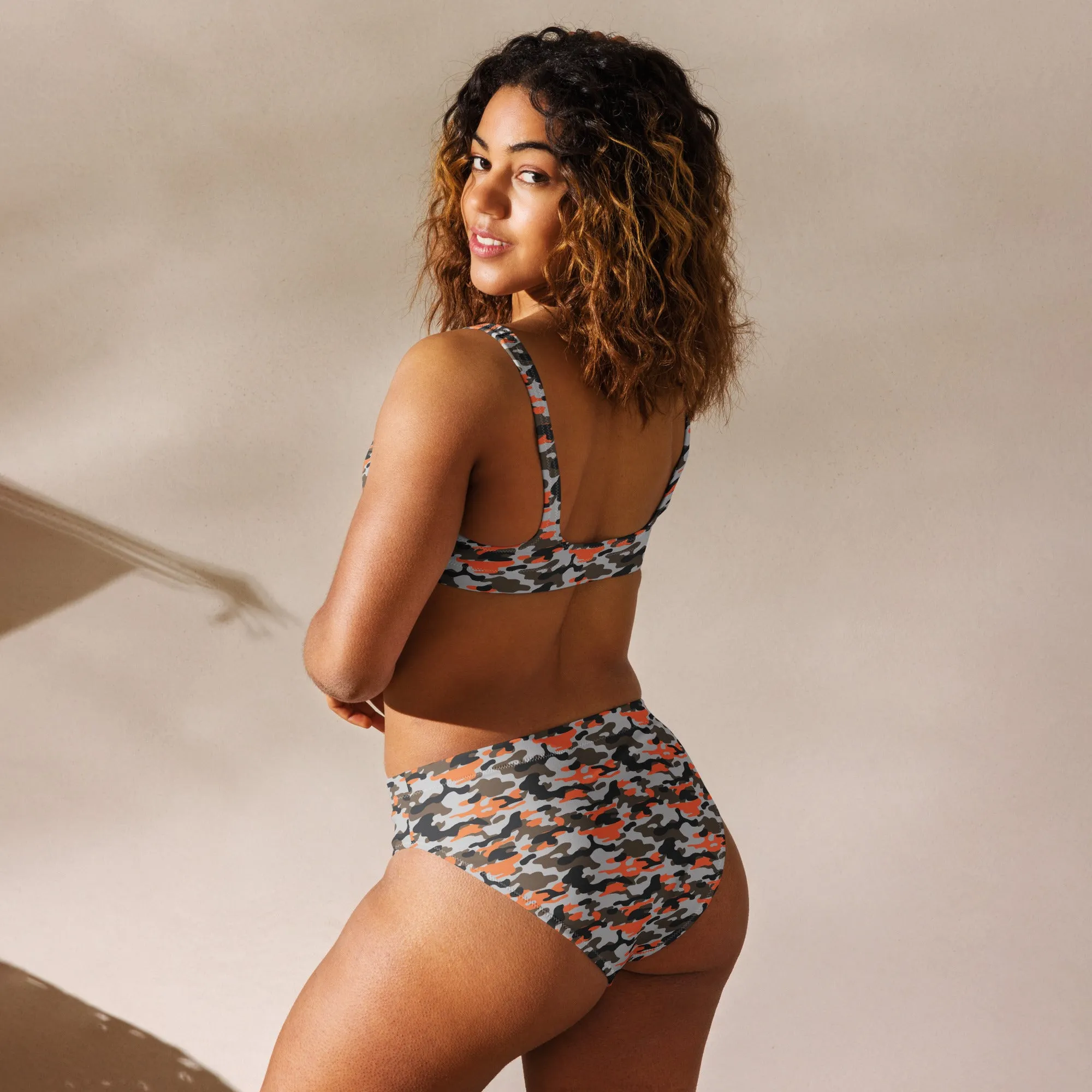 High Waisted Bikini Womens (Glamourange Luxury Bikini High Waisted - 0013 Patterns Model)