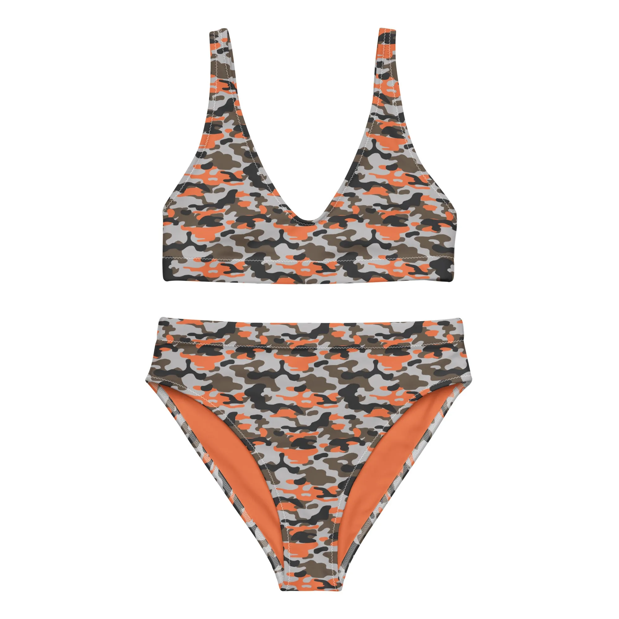 High Waisted Bikini Womens (Glamourange Luxury Bikini High Waisted - 0013 Patterns Model)