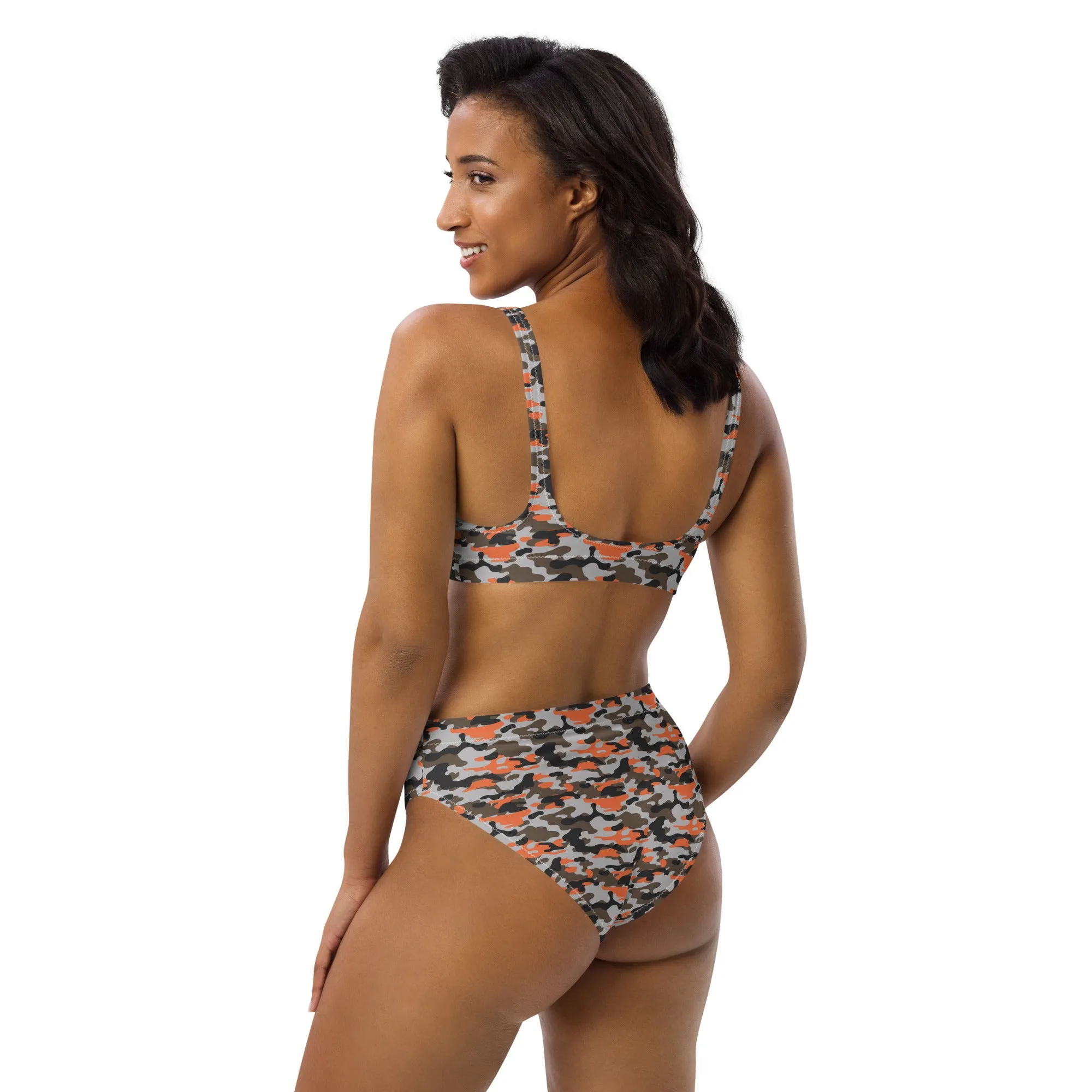 High Waisted Bikini Womens (Glamourange Luxury Bikini High Waisted - 0013 Patterns Model)