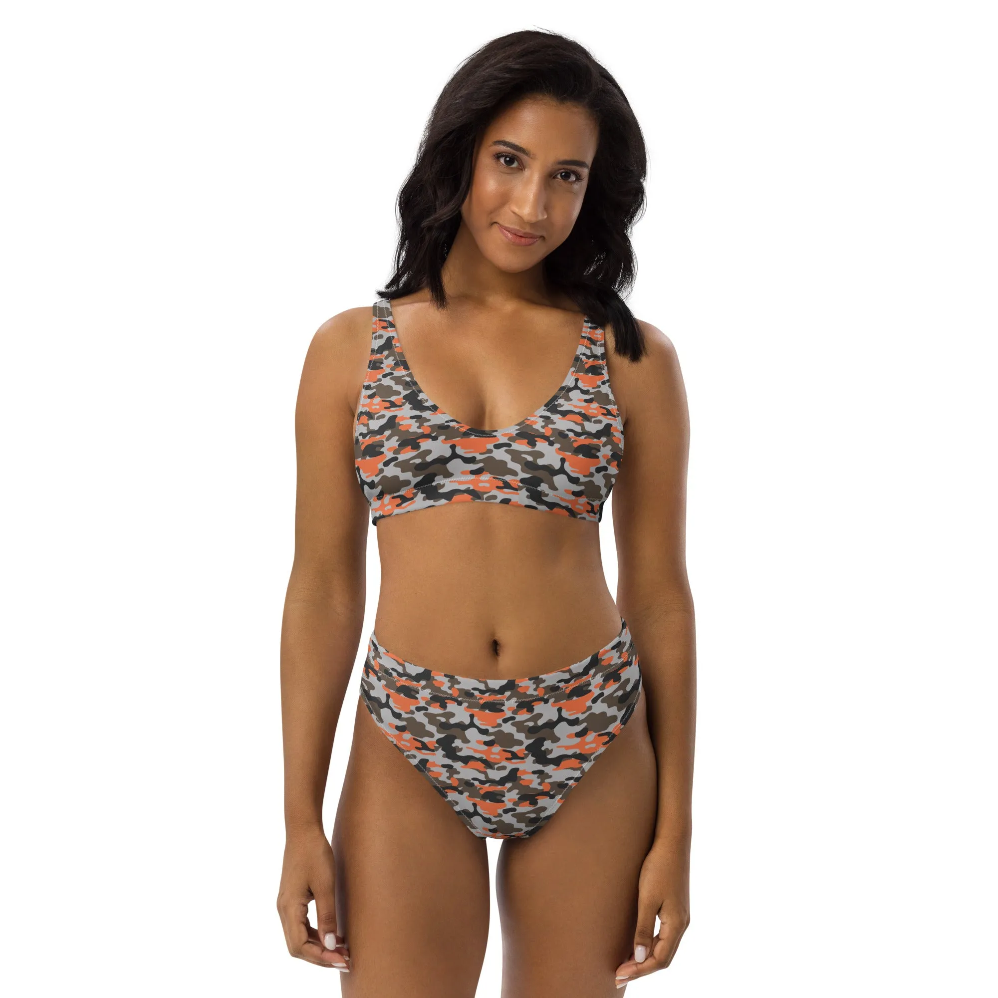 High Waisted Bikini Womens (Glamourange Luxury Bikini High Waisted - 0013 Patterns Model)