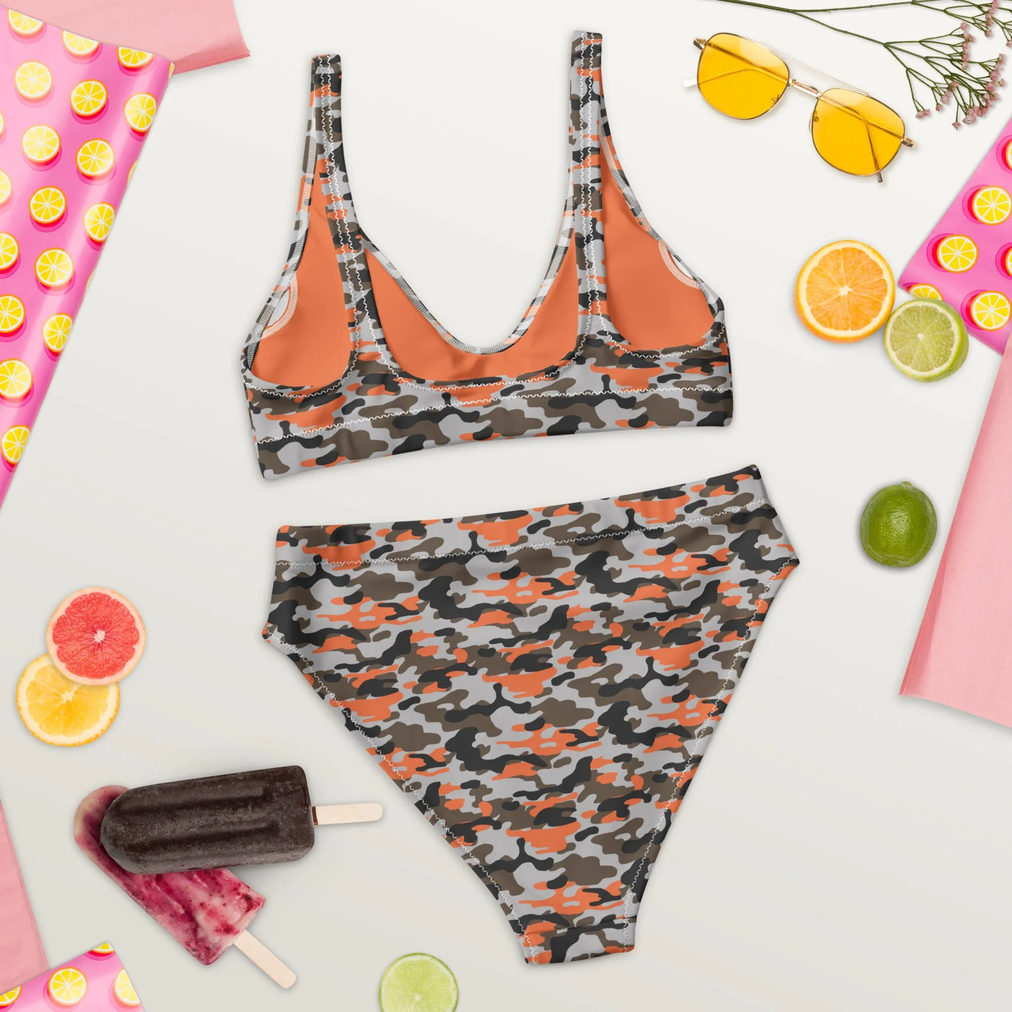 High Waisted Bikini Womens (Glamourange Luxury Bikini High Waisted - 0013 Patterns Model)