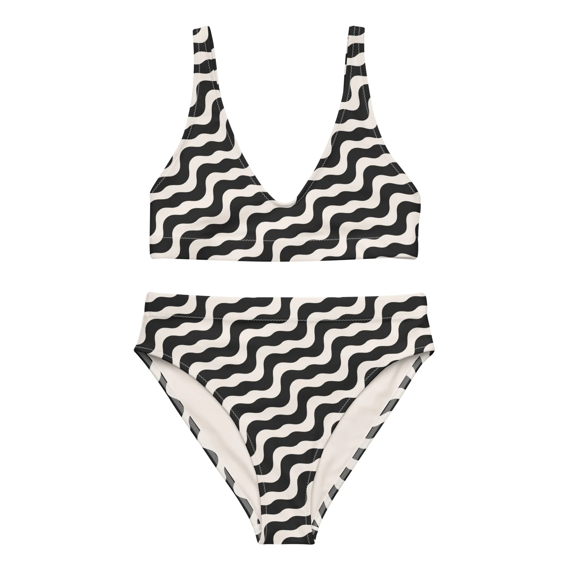 High Waisted Bikini Womens (Glamourange Luxury Bikini High Waisted - 0021 Patterns Model)
