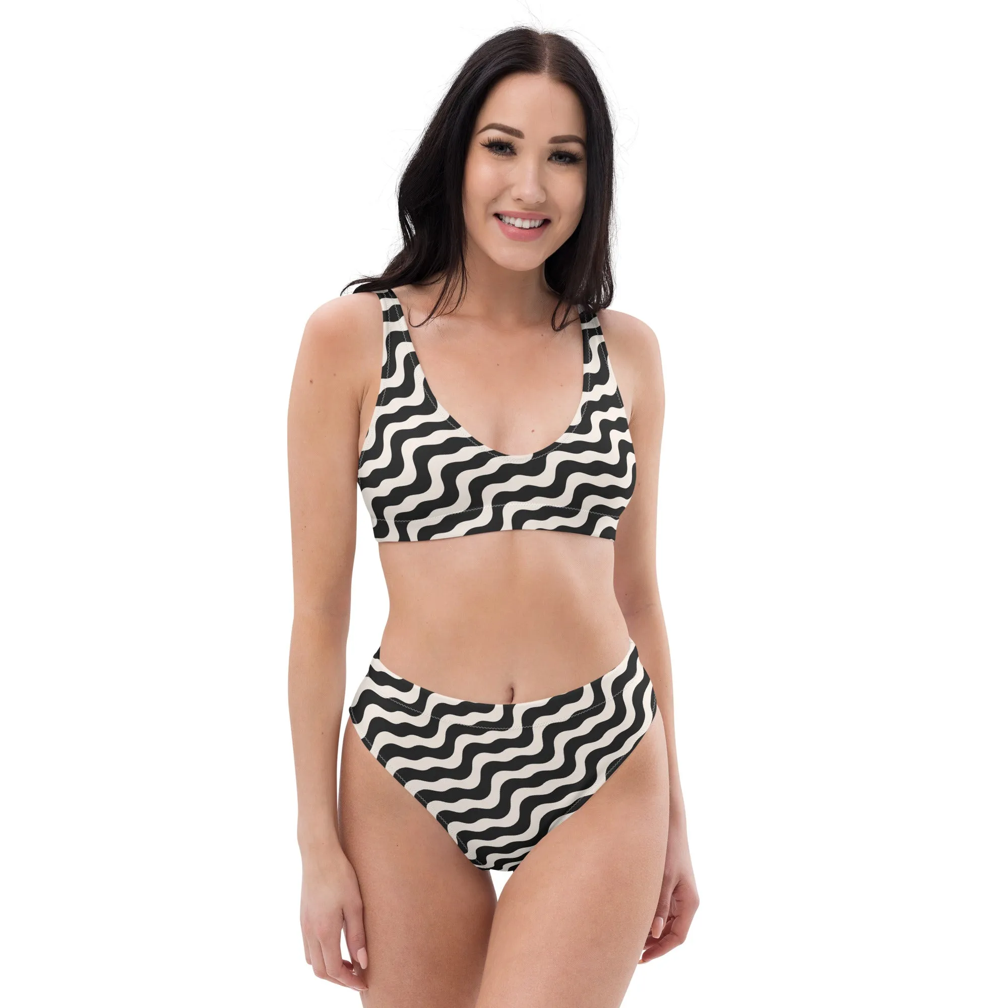 High Waisted Bikini Womens (Glamourange Luxury Bikini High Waisted - 0021 Patterns Model)