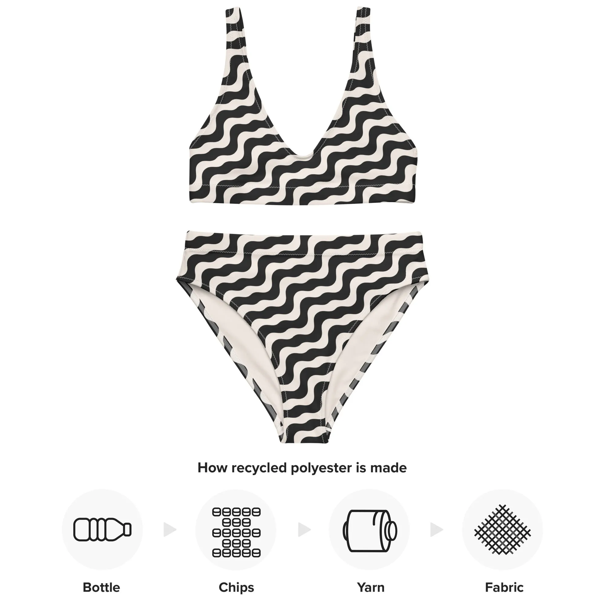 High Waisted Bikini Womens (Glamourange Luxury Bikini High Waisted - 0021 Patterns Model)