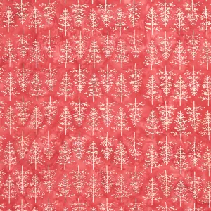 Holiday At Home Batiks - Tree Red Cherry Yardage