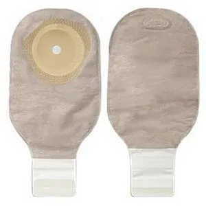 Hollister Premier One-Piece Drainable Pouch 1-9/16" Flat SoftFlex Skin Barrier, Filter, Integrated Closure Beige