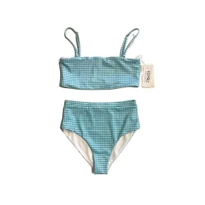 Kidpole Women's Two-Piece Mint Gingham Bikini