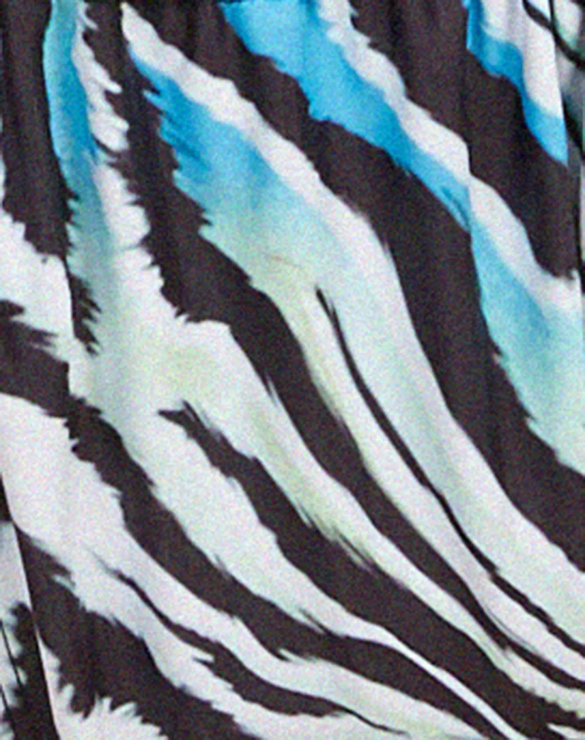 Leyna Bikini Bottom in Warped Zebra Blue