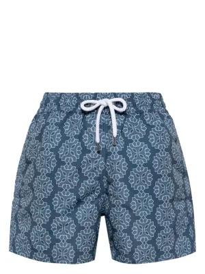 Medalhao Sport Patterned Swim Shorts