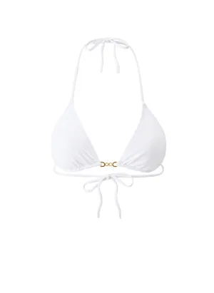 Monza White Bikini Top