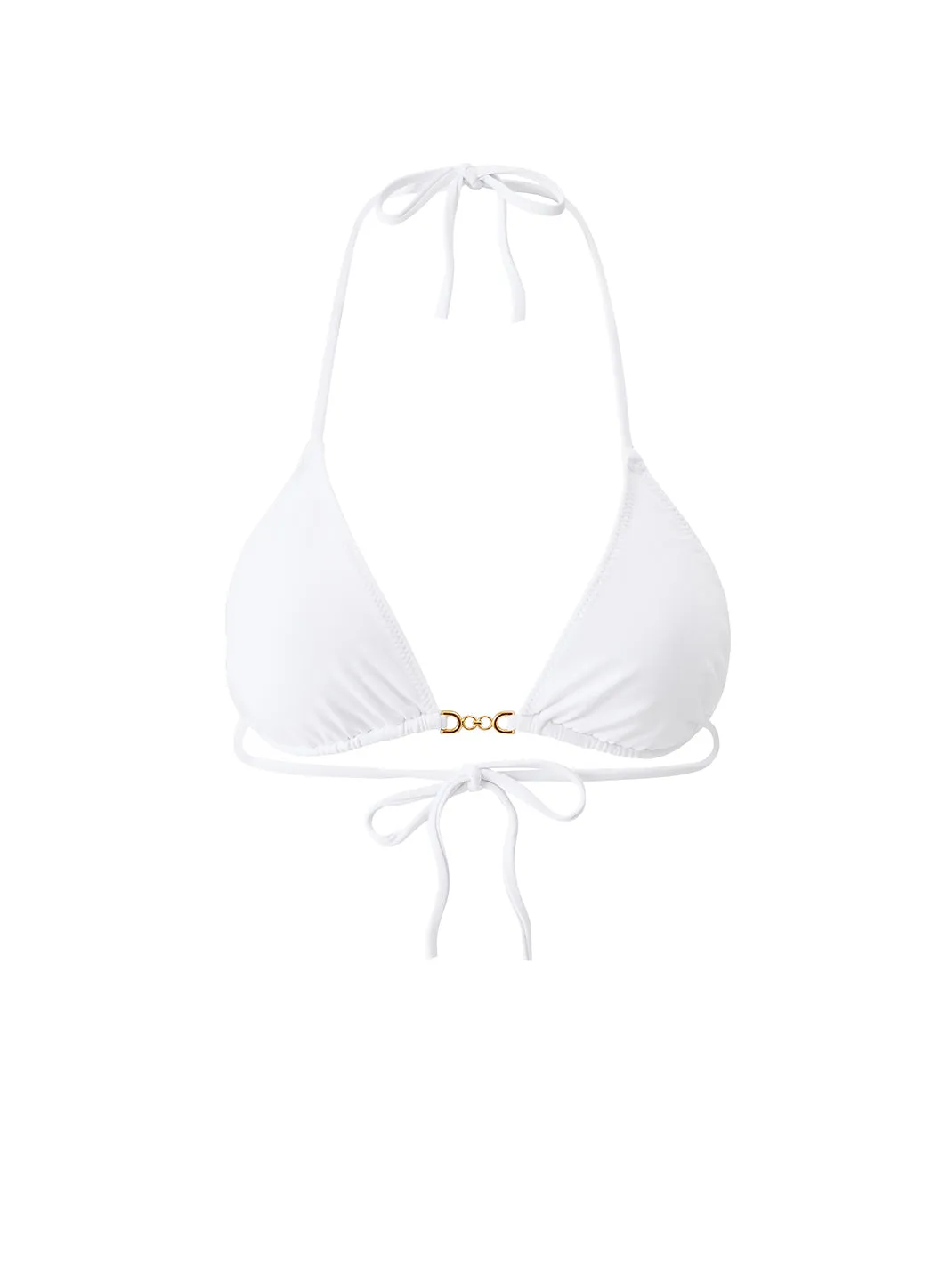 Monza White Bikini Top
