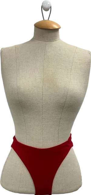 Natalie Rolt Red High-Waisted Bikini Bottoms UK XS/S
