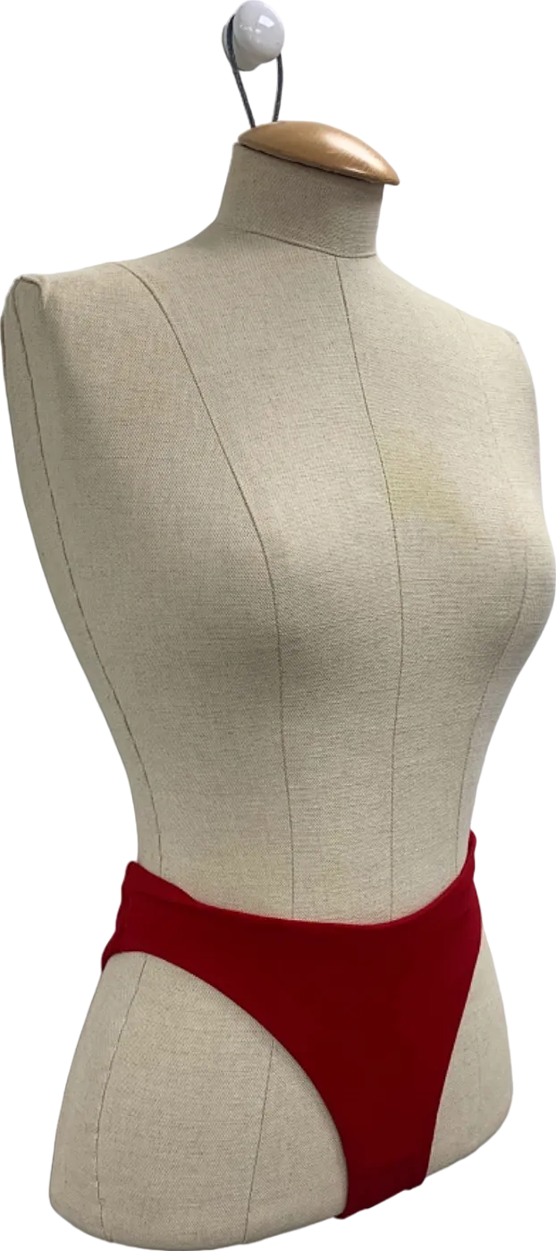 Natalie Rolt Red High-Waisted Bikini Bottoms UK XS/S