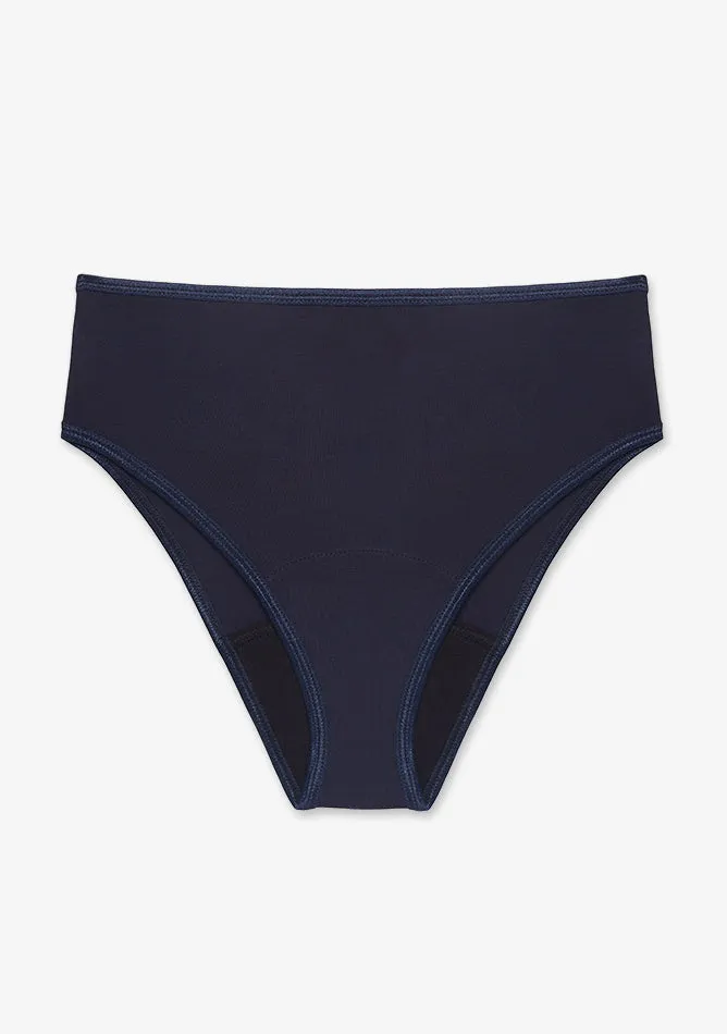 Navy High Waisted Period Pant - Moderate to Heavy Absorbency