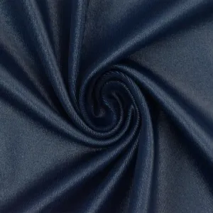 Oil Dark Blue Famous Maker Stretch Satin Tricot Swimwear Fabric