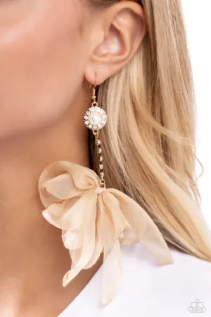 Paparazzi Earring ~ Seriously Sheer - Brown