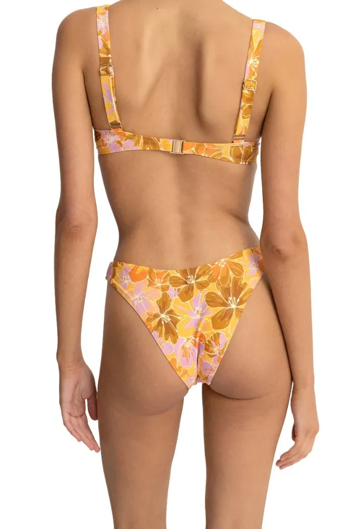 RHYTHM Women's Mahana Hi-Cut Bikini Bottom Yellow