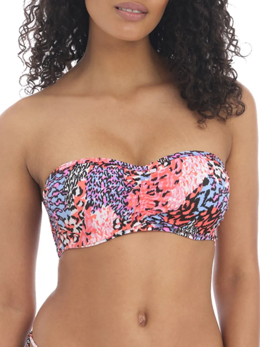 Serengeti Haze Bandeau Bikini Top - Multi