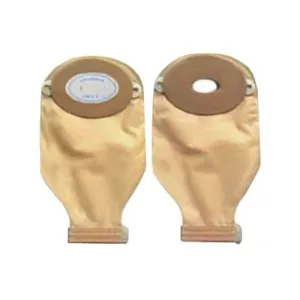 Special Adult Oval Post-Op 1-3/8" x 1-1/4" Vertical Opening Oval D, Flush Cut, Drain Pouch, Deep Convex, Roll-Up
