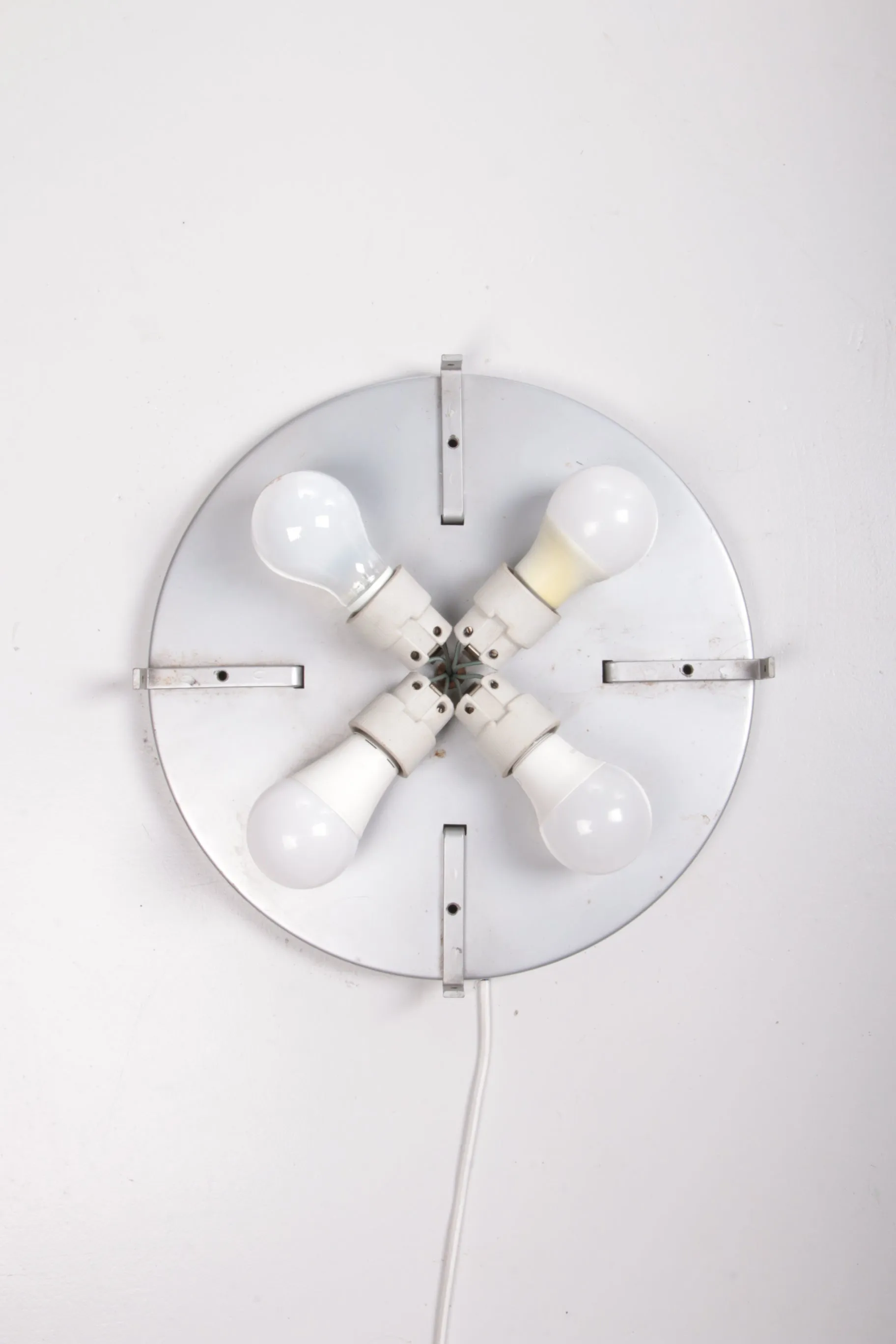 Stunning Vintage Ceiling Lamp with Ice Glass Shade from Kaiser Leuchten, 1960s