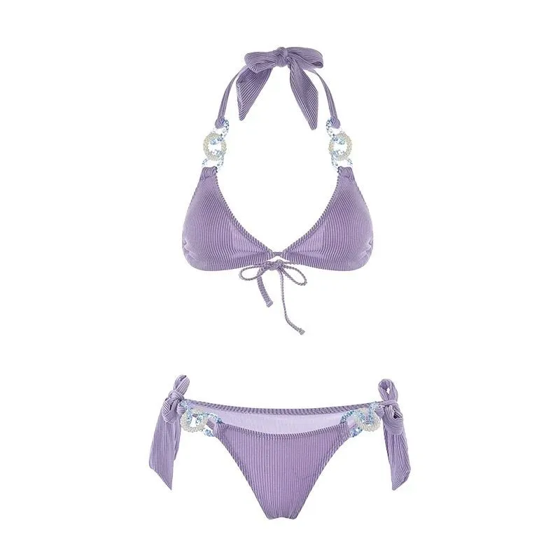 Two Piece Bikini Set With embellished Rings By Sinderella