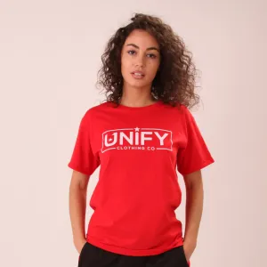 UNIFY Womens Iconic Red T-Shirt - Classic Red TShirt Womens