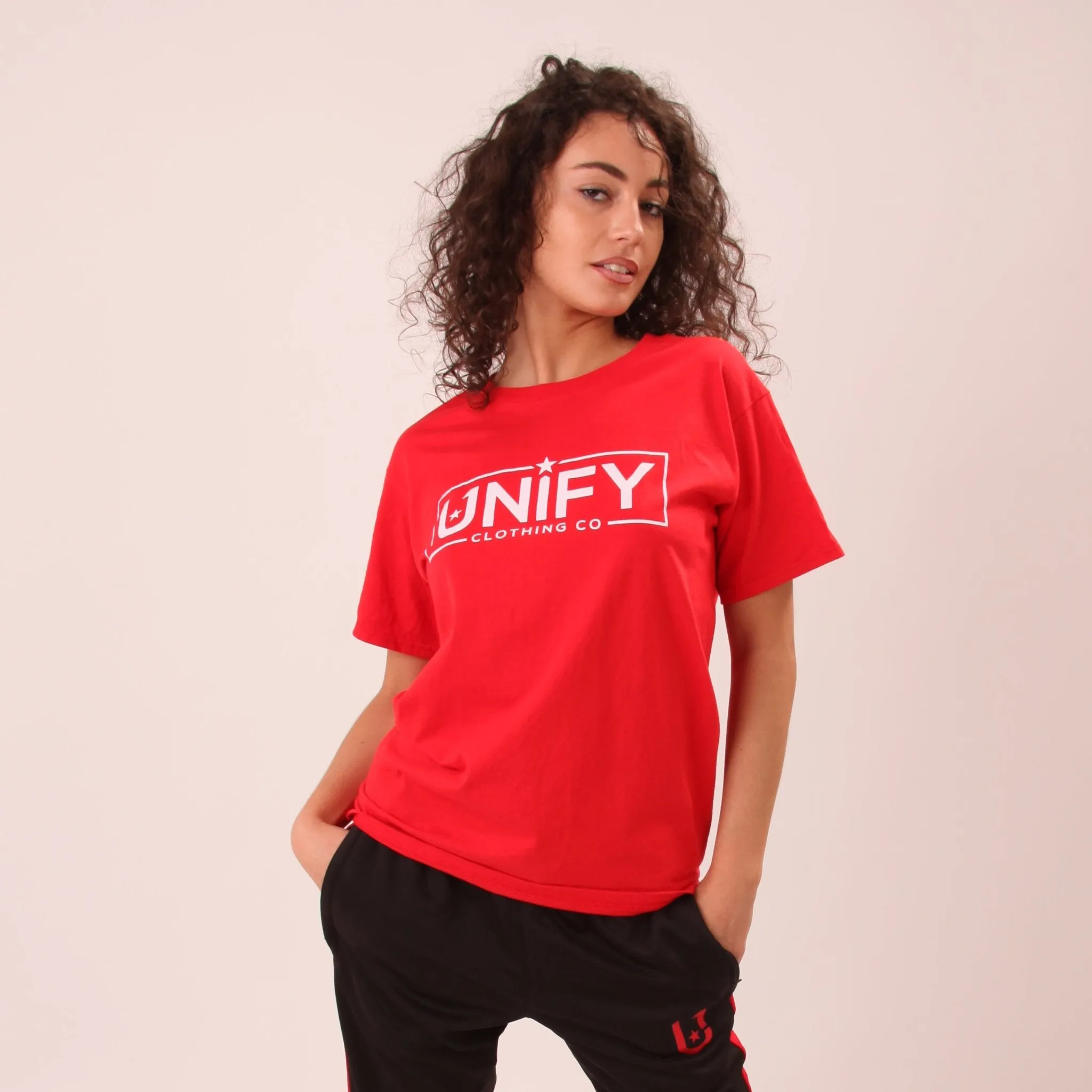 UNIFY Womens Iconic Red T-Shirt - Classic Red TShirt Womens